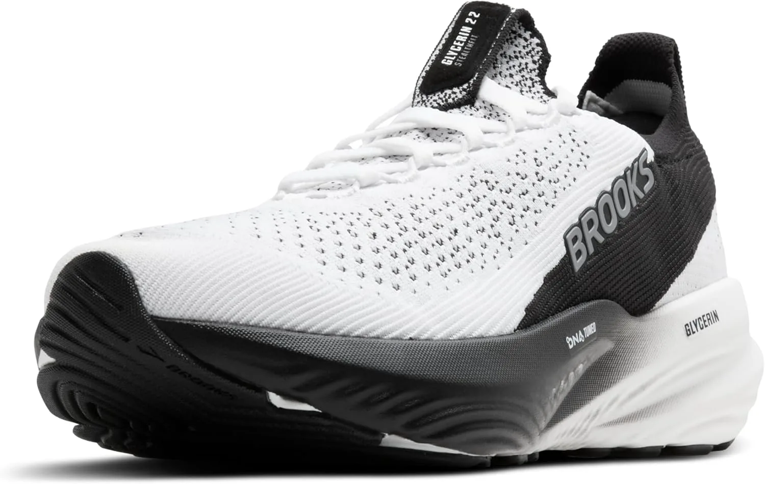 Мужские кроссовки Brooks Glycerin Stealthfit 22 нейтральные для бега, белый/серый/черный — фото 3