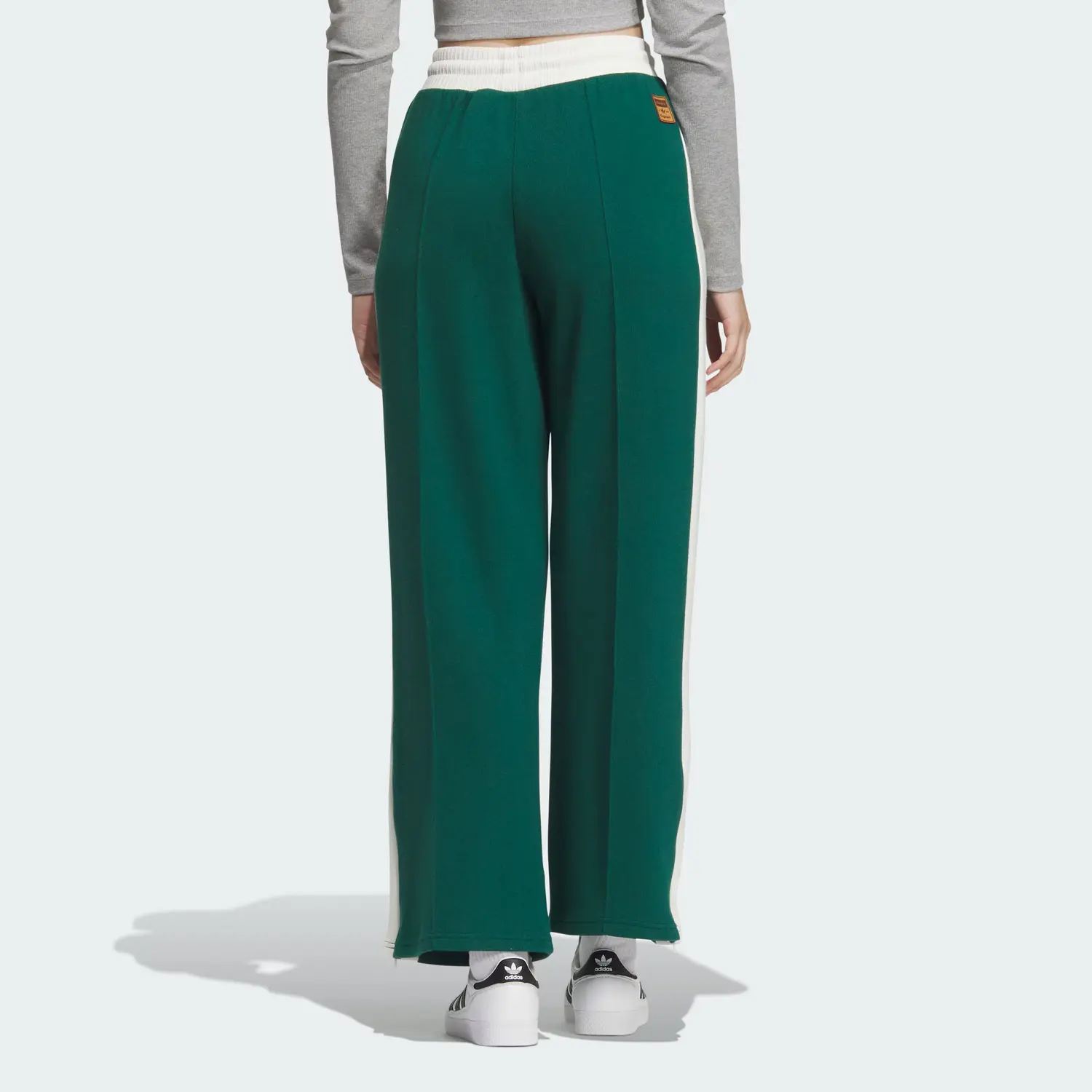 Ретро SS25 спортивные клубные брюки Треники Вязаные Женские Forest Green Adidas Originals, зеленый — фото 4