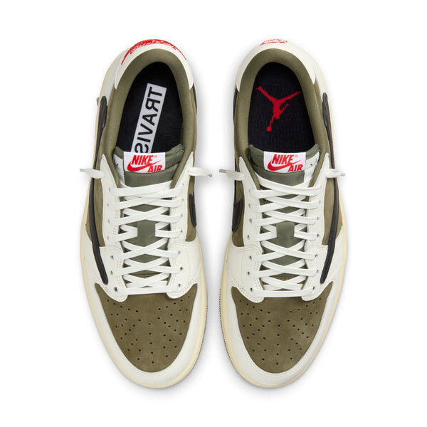 Кроссовки 1 ретро низкие og sp x travis scott Air Jordan, зеленый — фото 4