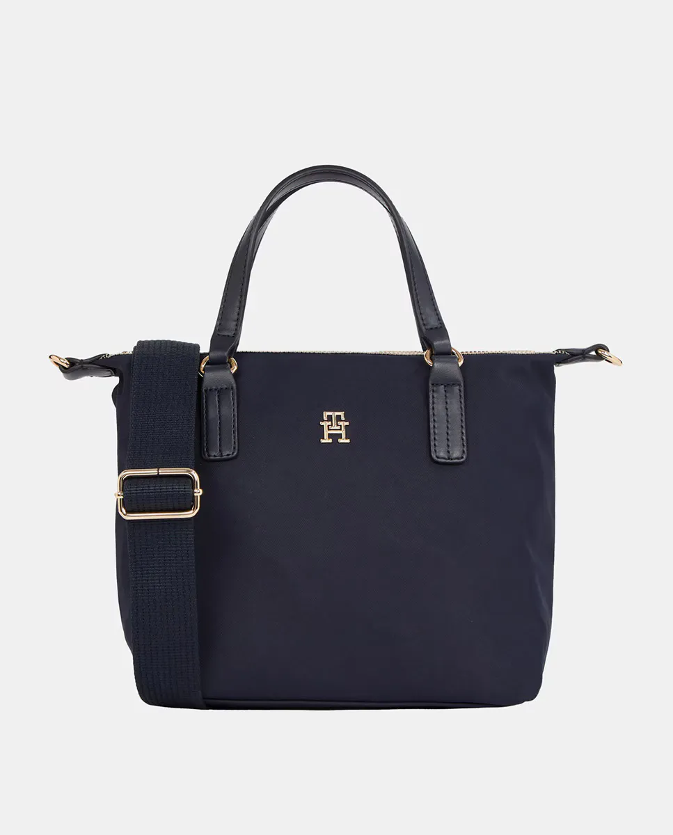 

Миниатюрная сумка-тоут с фирменными деталями Tommy Hilfiger, темно-синий