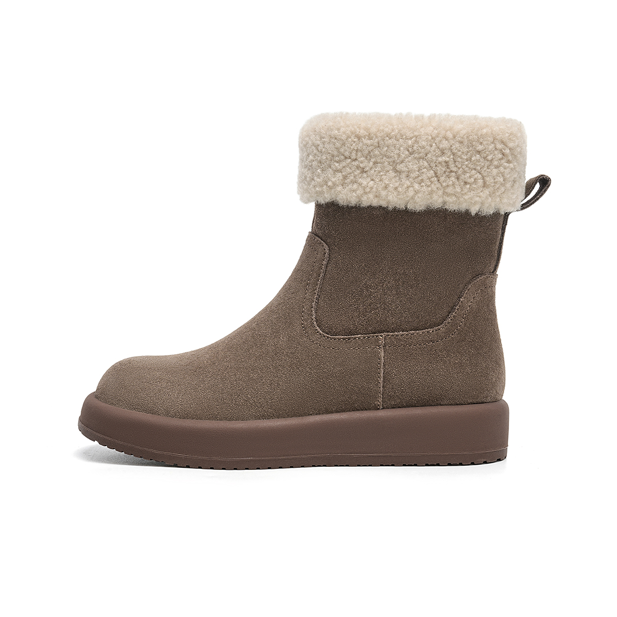 Зимние ботинки женские EBLAN, Brown (Fleece-Lined)