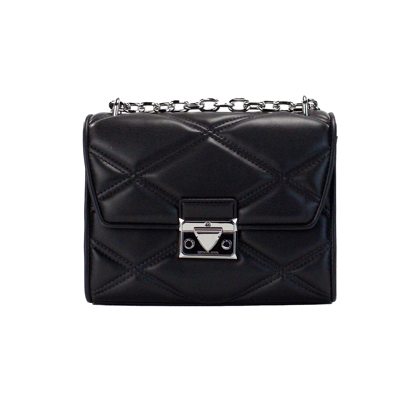 

Сумка через плечо Serena Medium Black Diamond из искусственной кожи с клапаном и стеганым узором Michael Kors