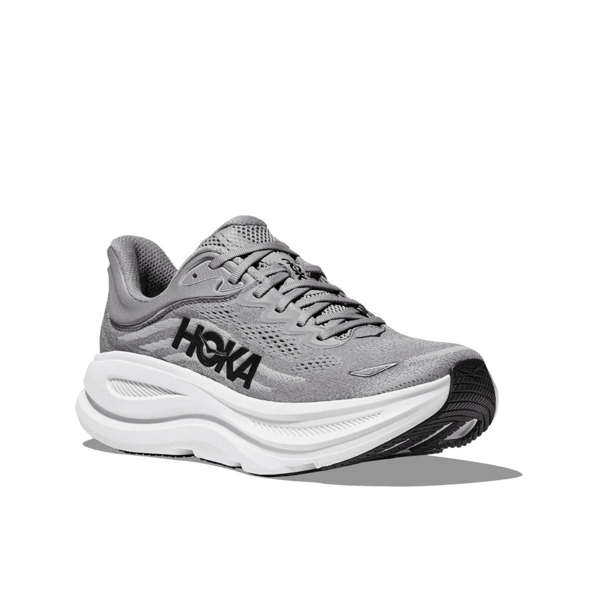 

Кроссовки Hoka One One Rincon 4 1155130-BBLC, мужские, черные, со шнуровкой, для бега по шоссе Hoka, серый