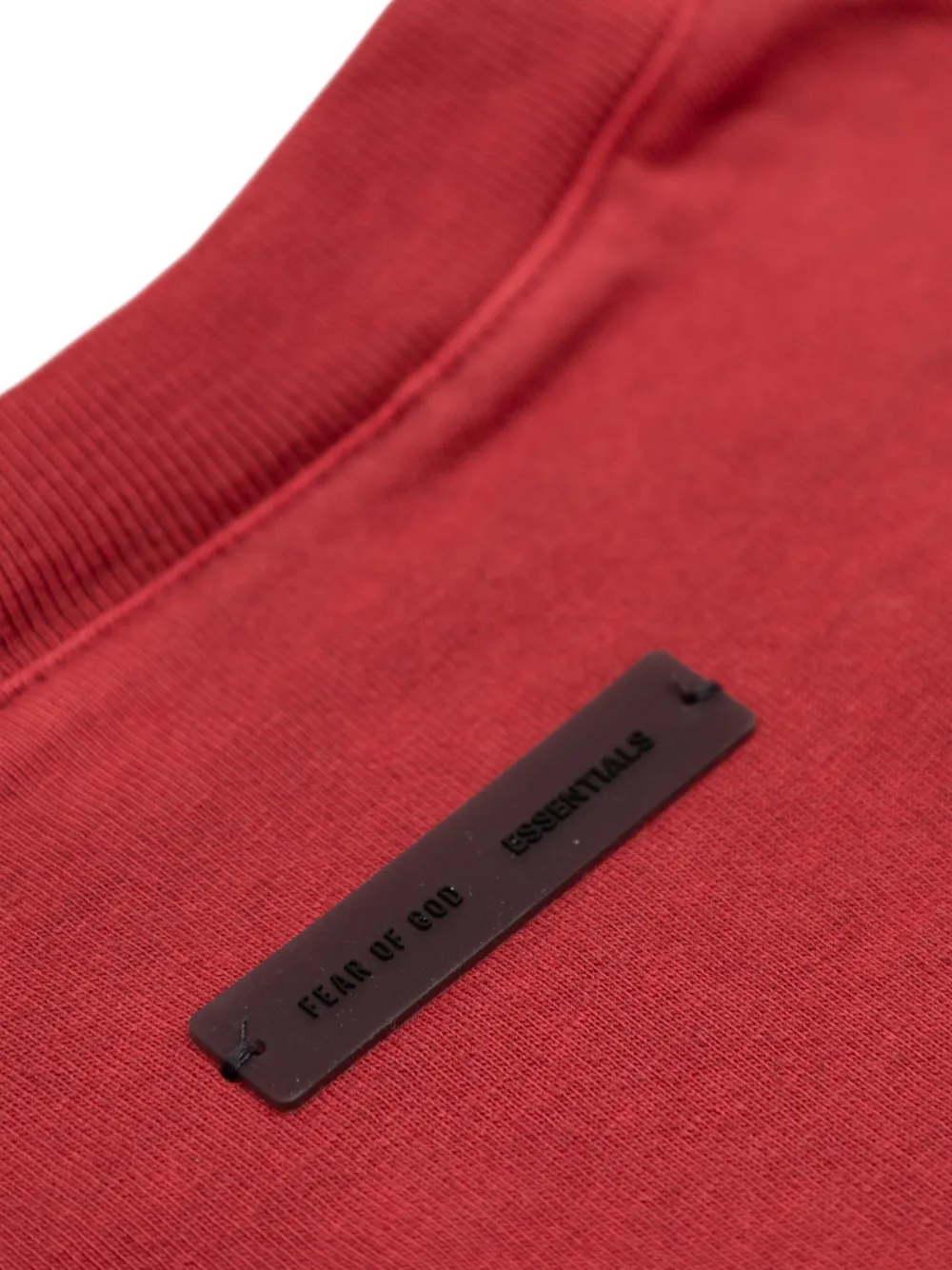 Футболка с длинными рукавами и логотипом FEAR OF GOD ESSENTIALS KIDS, красный — фото 4