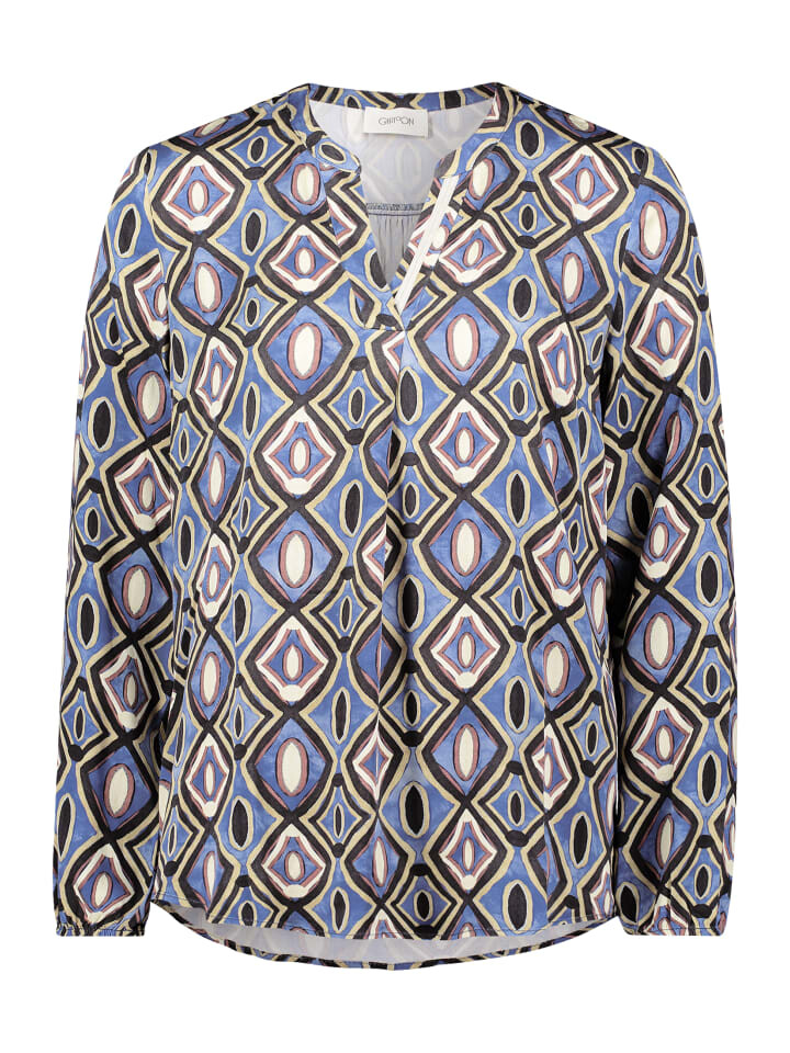 

Блуза CARTOON Blusenshirt mit Muster, цвет Braun/Blau