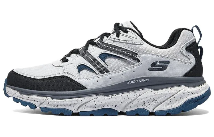 Skechers Кроссовки D'Lux Journey M, дышащие и легкие, низкие, мужские, бело-серые, широкий размер