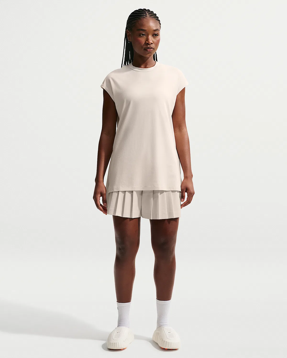 Женский топ-майка Dri-FIT Nike 24.7 ImpossiblySoft, Light Orewood Brown/Light Orewood Brown/Light Iron Ore — фото 4