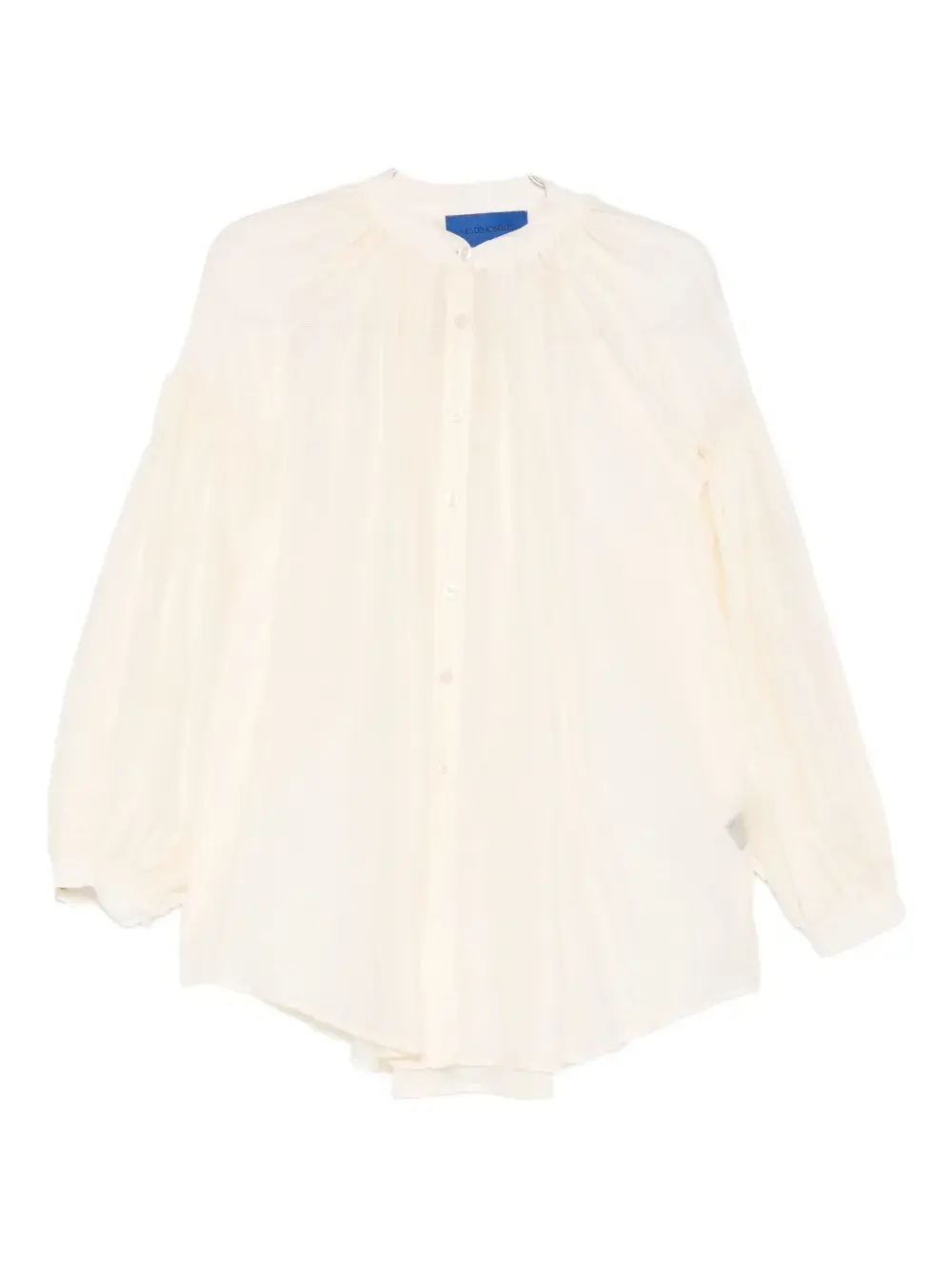 

Мятая рубашка со сборками Mes Demoiselles, слоновая кость