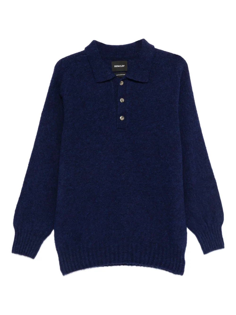 

Поло Ghost на пуговицах Howlin', синий