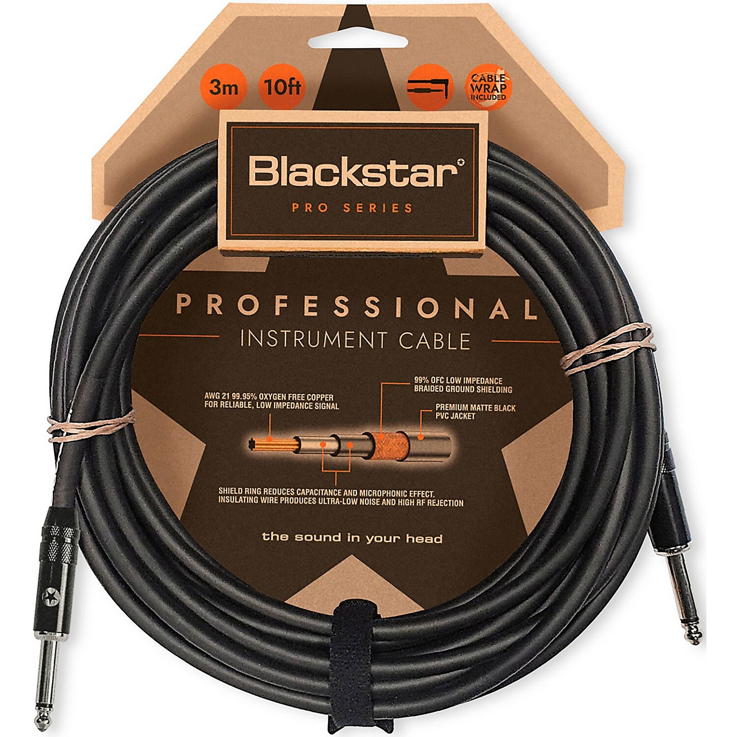 

Кабель Blackstar Professional, прямой-прямой, 10 футов, черный