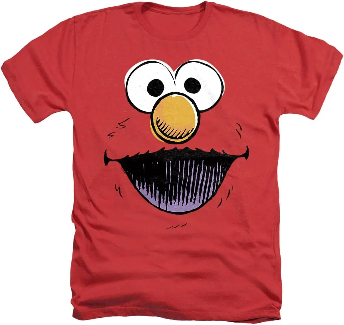 

Футболка Unisex Adult Heather с принтом Sesame Street Big Face Retro Sketch Popfunk