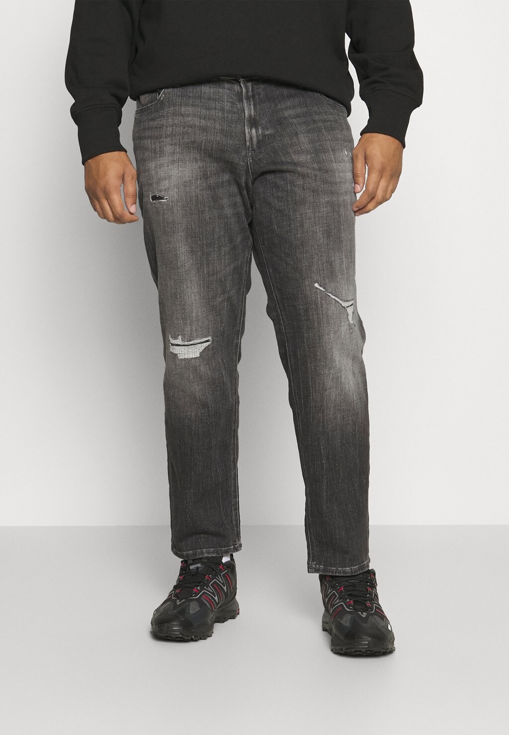

Джинсы-сигареты JJIMIKE JJORIGINAL Jack & Jones, серый деним
