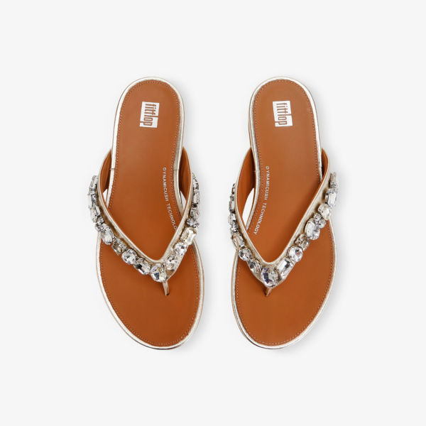 Сандалии Gracie Jewel Fitflop кожаные, золотой — фото 2