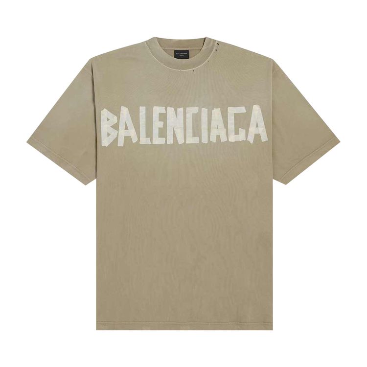 

Футболка Balenciaga Tape Type T-Shirt 'Army Green', зеленый