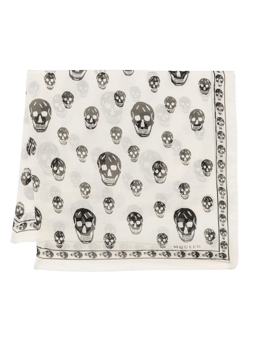 

Шарф Classic Skull Alexander McQueen, нейтральный