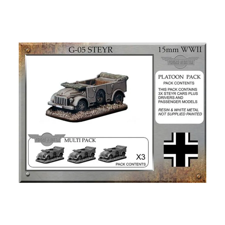 

Steyr 1,5-тонный полевой автомобиль, WWII Miniatures - German Vehicles (15mm)