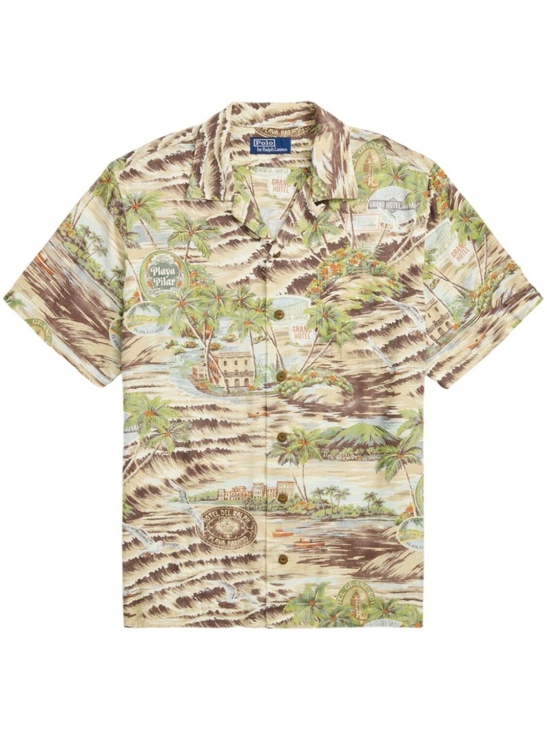 

Polo Ralph Lauren рубашка с графичным принтом, нейтральный цвет