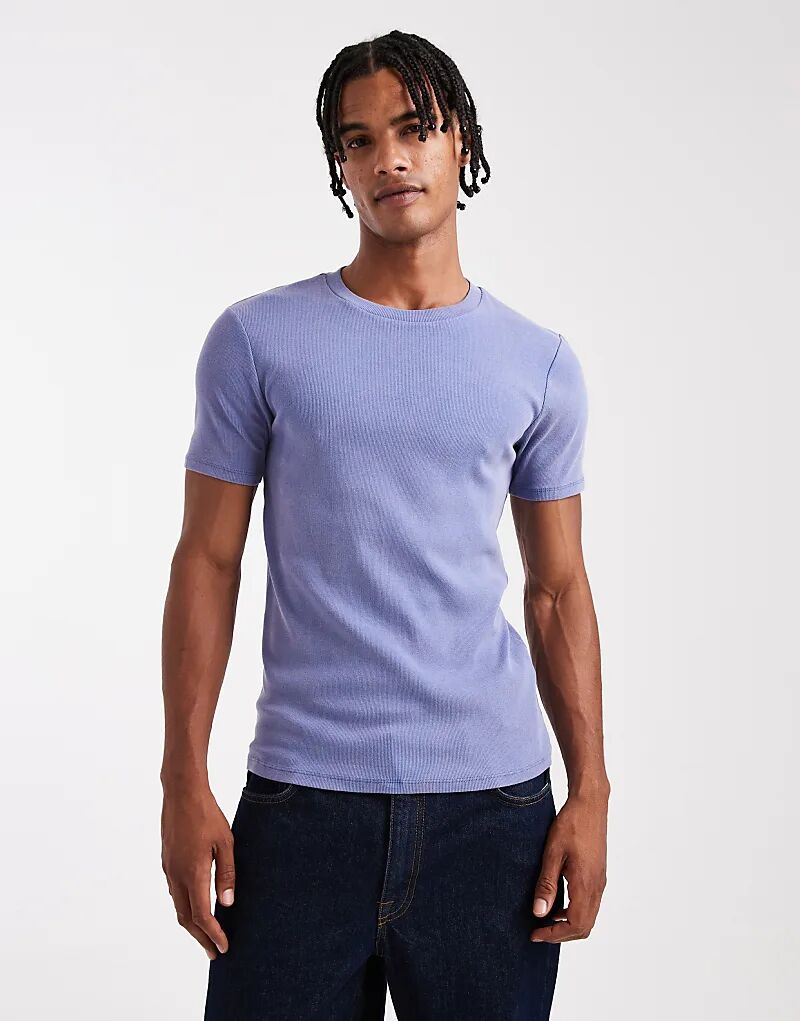 

Футболка ASOS DESIGN Essential Muscle Fit, цвет: синий