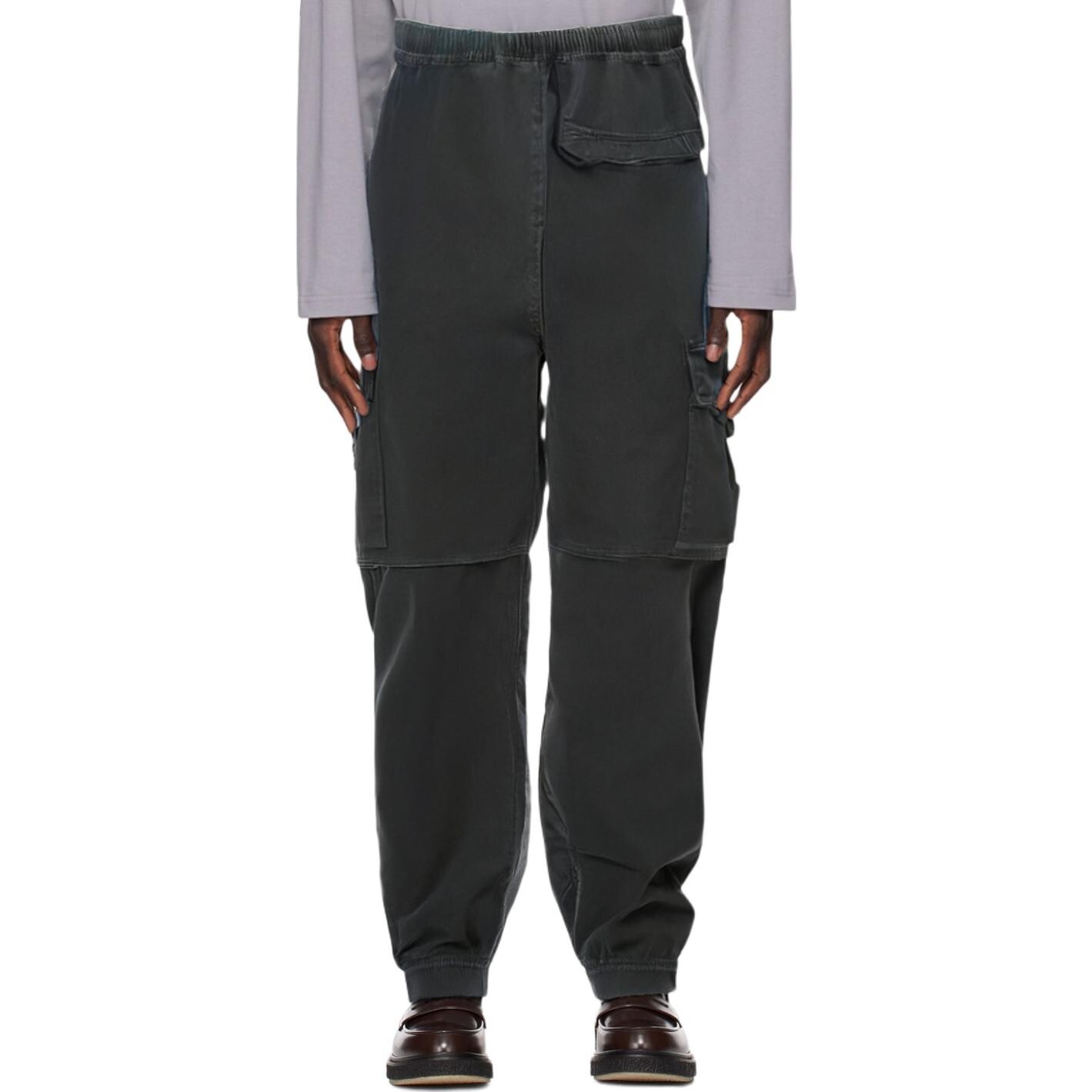 Брюки мужские Stone Island Tapered-leg Cargo, черный — фото 3