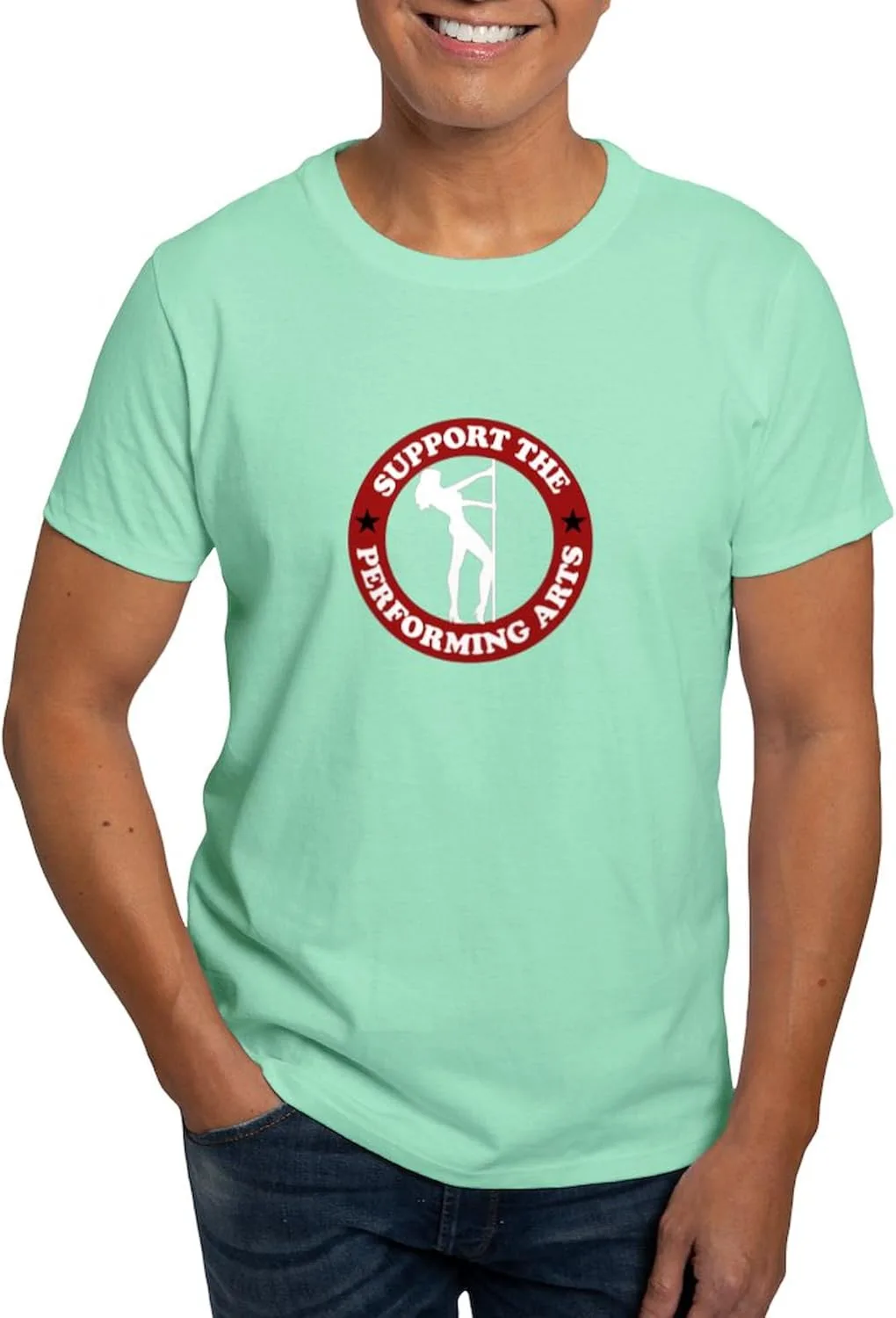 

Футболка мужская Support The Performing Arts, 100% Cotton, белая CafePress