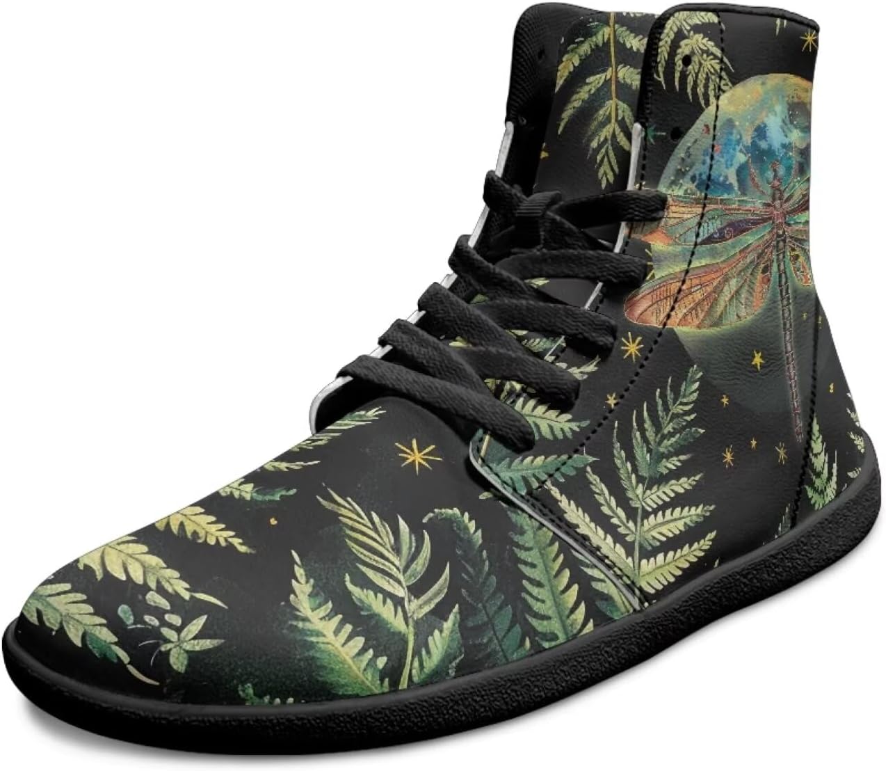 

Мужские широкие кроссовки Binienty для ходьбы, высокие минималистичные кеды с противоскользящим покрытием и нулевым перепадом высоты подошвы, спортивные кроссовки, размеры US 6-14, Palm Leaf Dragonfly