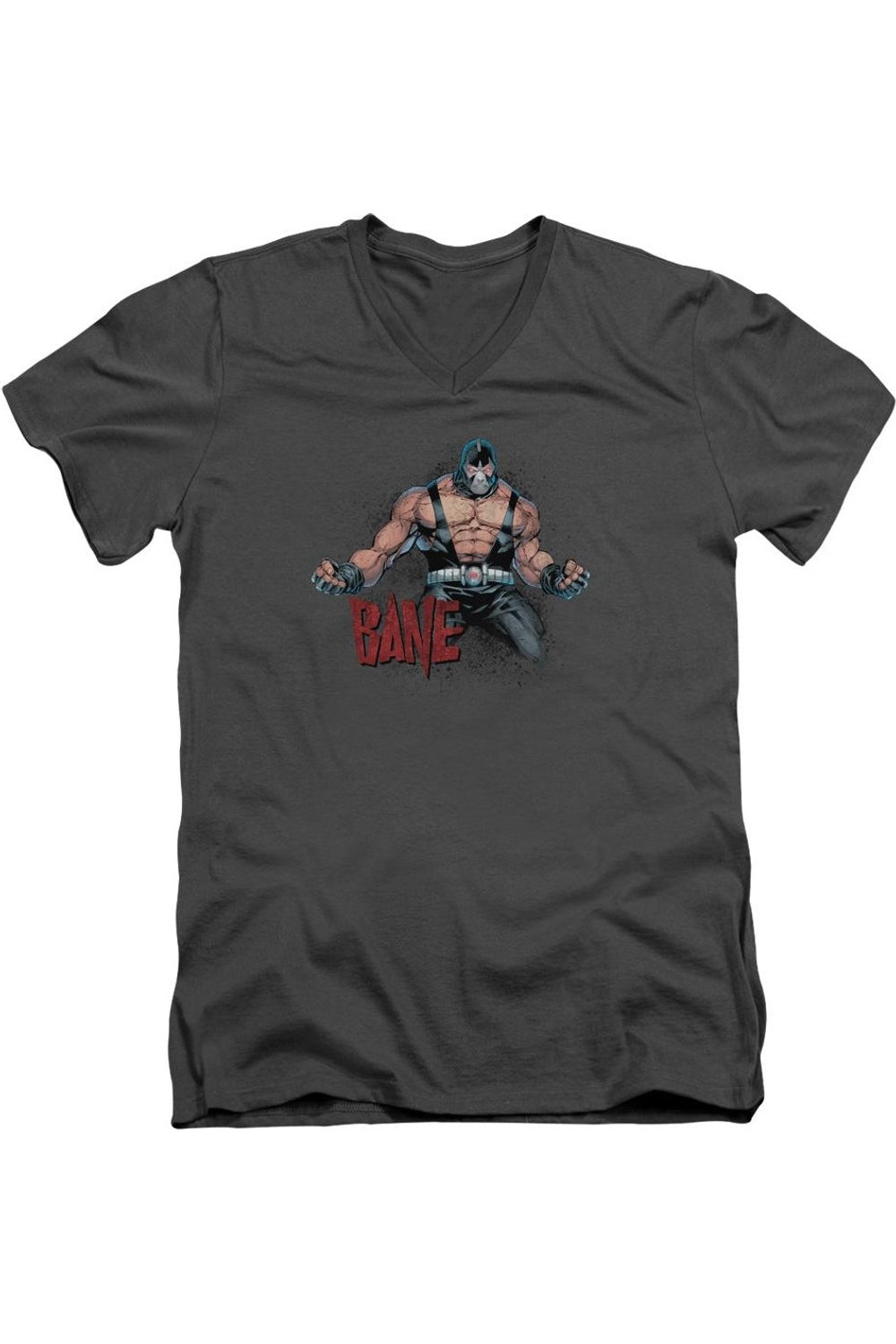 

Футболка Batman Bane Flex с коротким рукавом и V-образным вырезом для взрослых Gildan, цвет charcoal