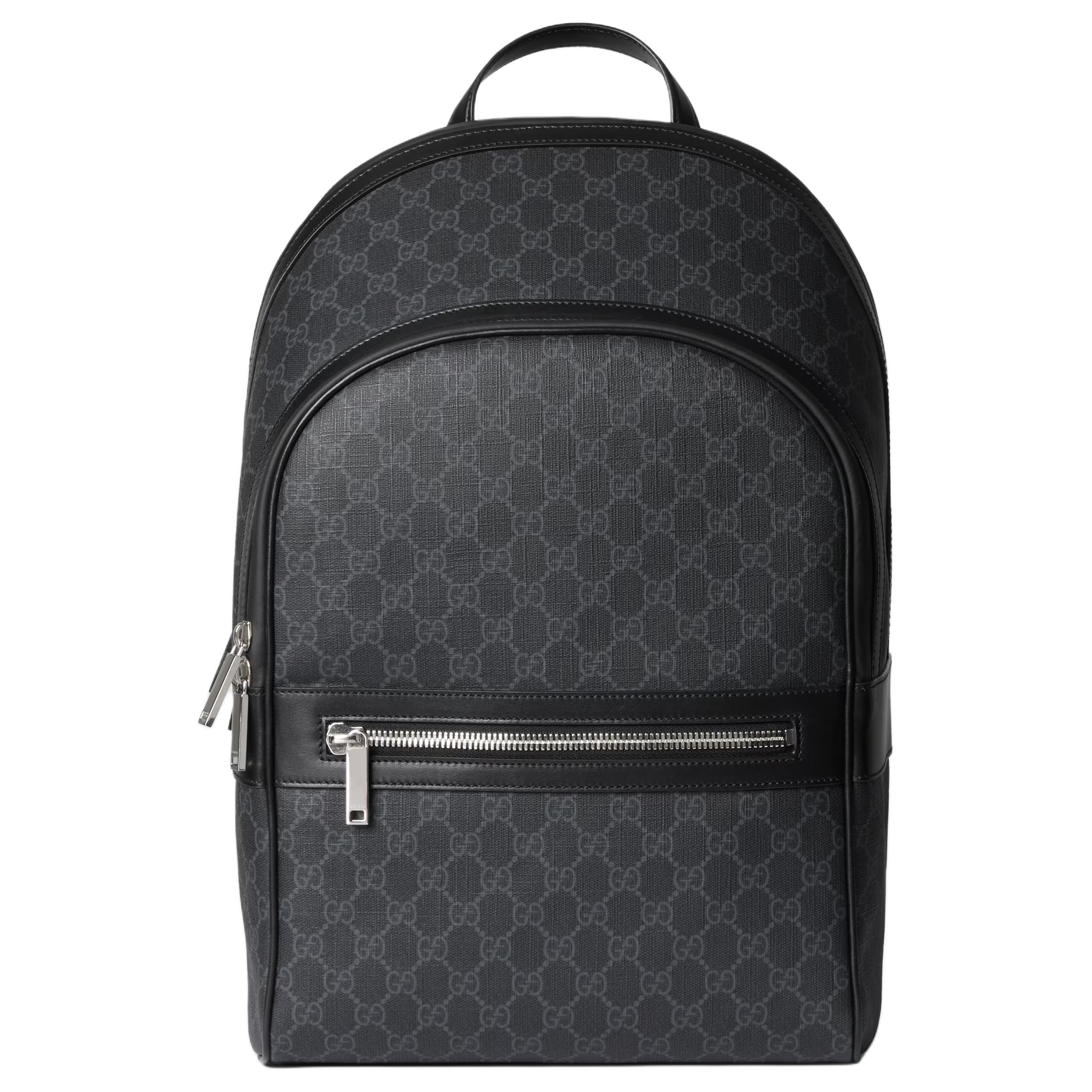 

GUCCI Supreme Canvas Backpack Men's Gray & Black