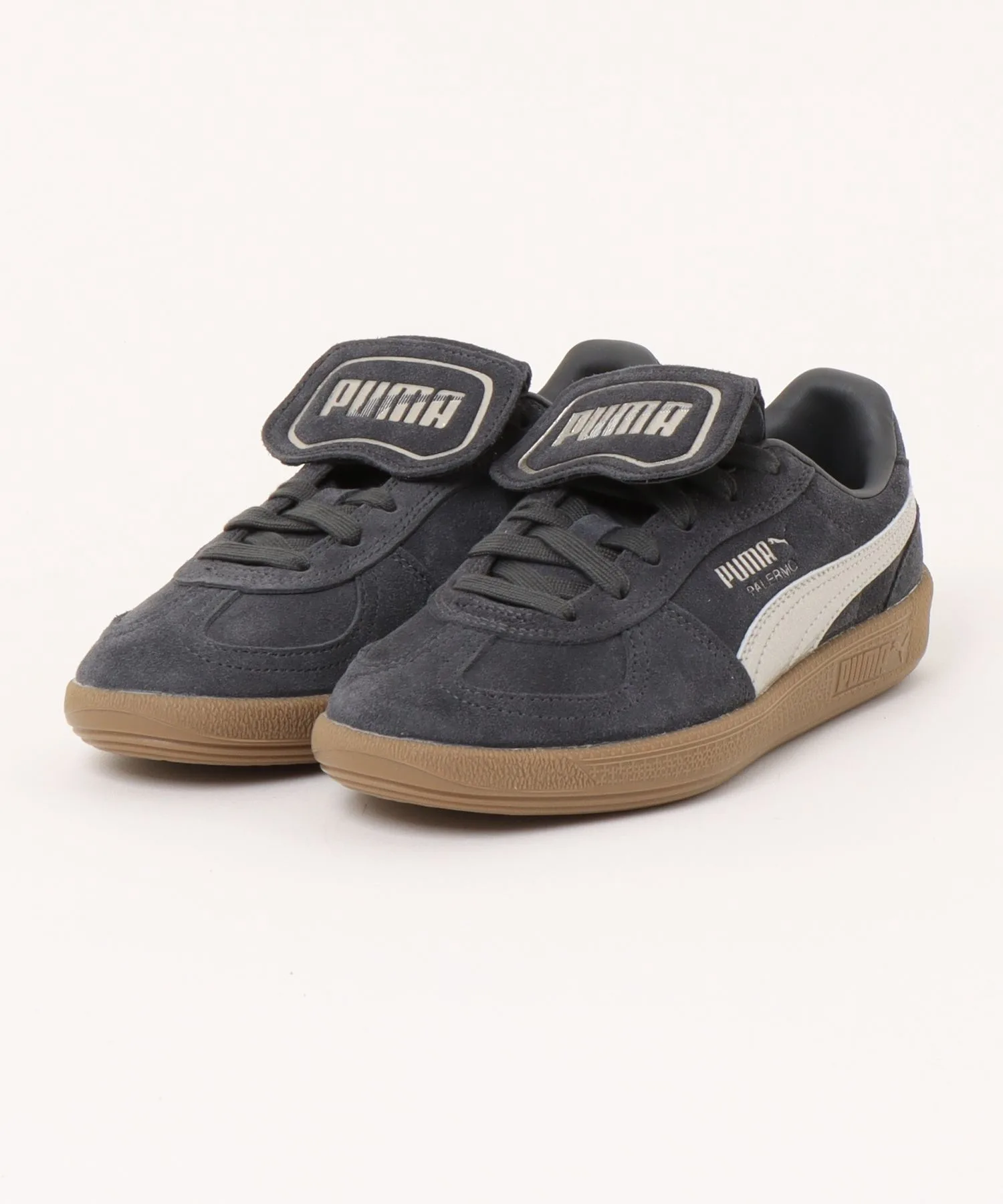 Мужские кроссовки из натуральной кожи Palermo Premium Metallic PUMA серые
