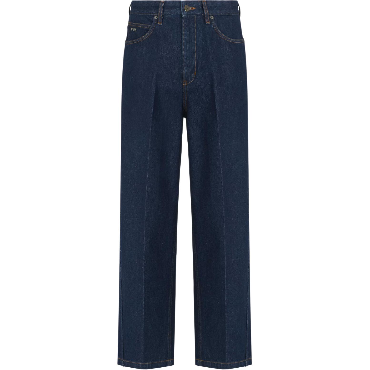 Джинсы J80 Twist fit в стиле washed EMPORIO ARMANI, синий — фото 2