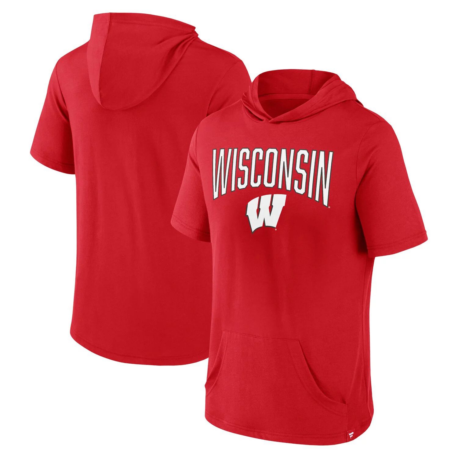 

Мужская футболка с капюшоном с логотипом Red Wisconsin Badgers Outline Lower Arch Fanatics