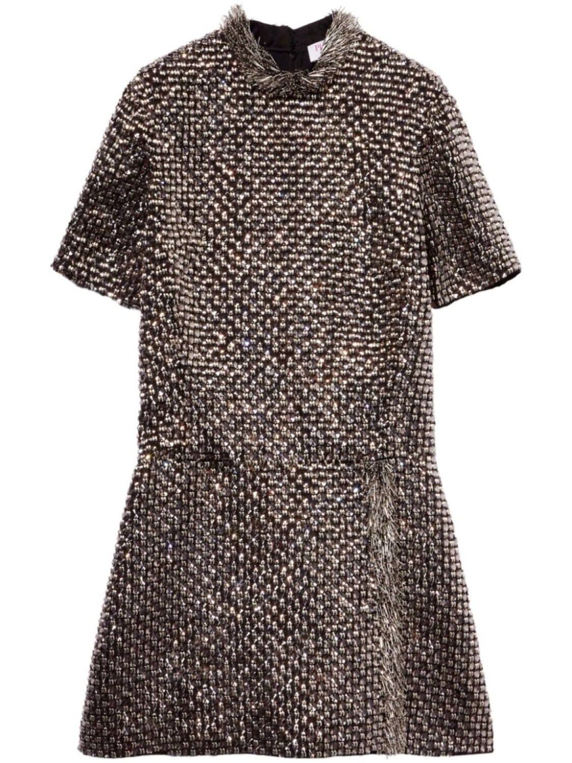 

Мини-платье PUCCI, украшенное бисером, серебряный