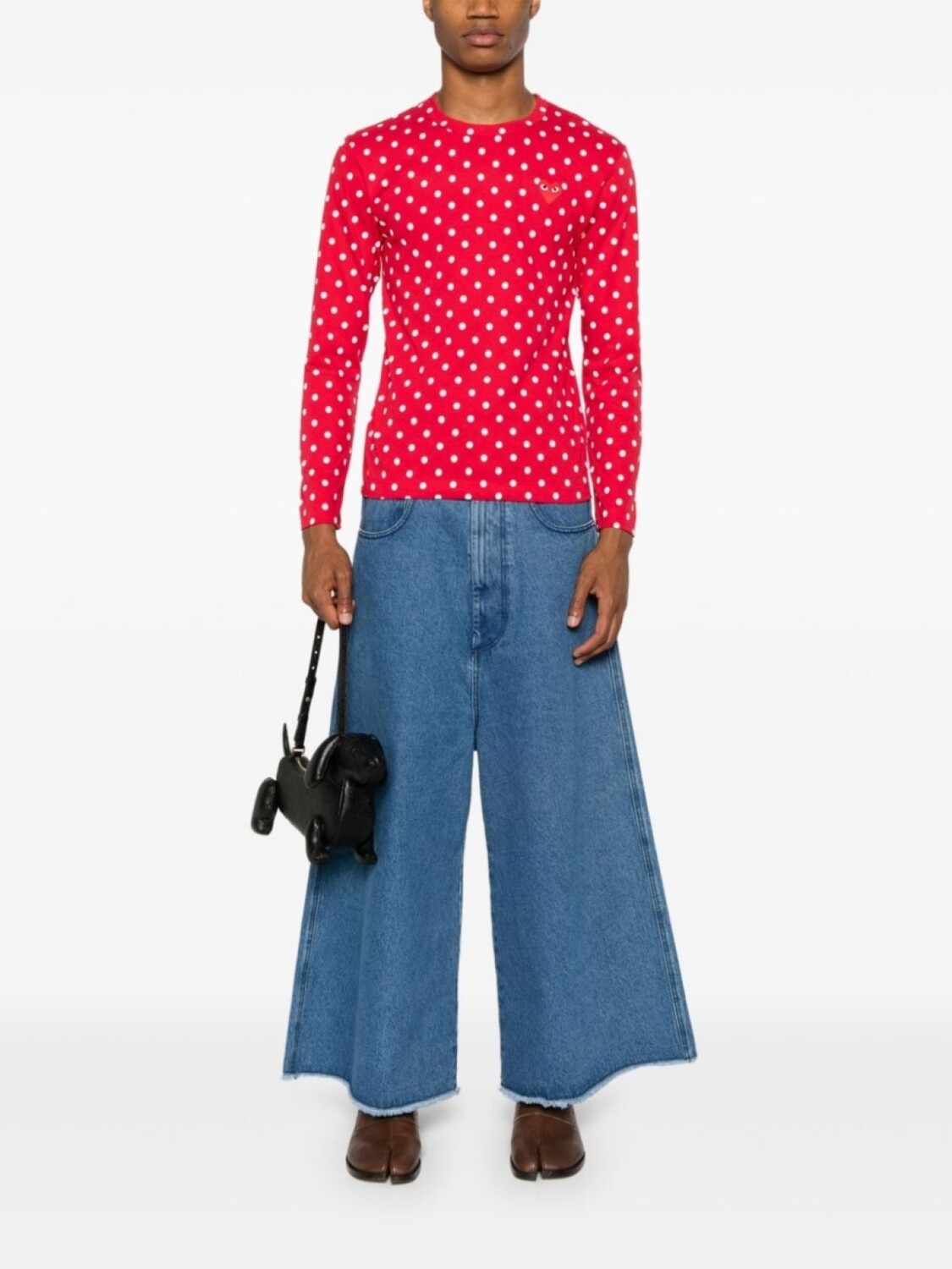 Comme Des Garçons Play футболка в горох, красный — фото 3