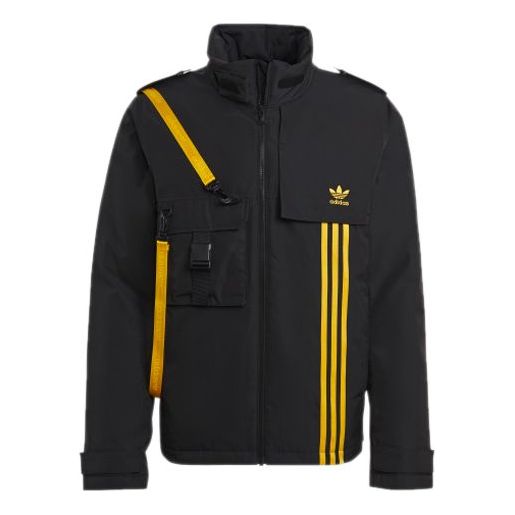 

Пуховик adidas originals Utility Dwn Jkt Windproof Stand Collar Sports Down Jacket Black, черный