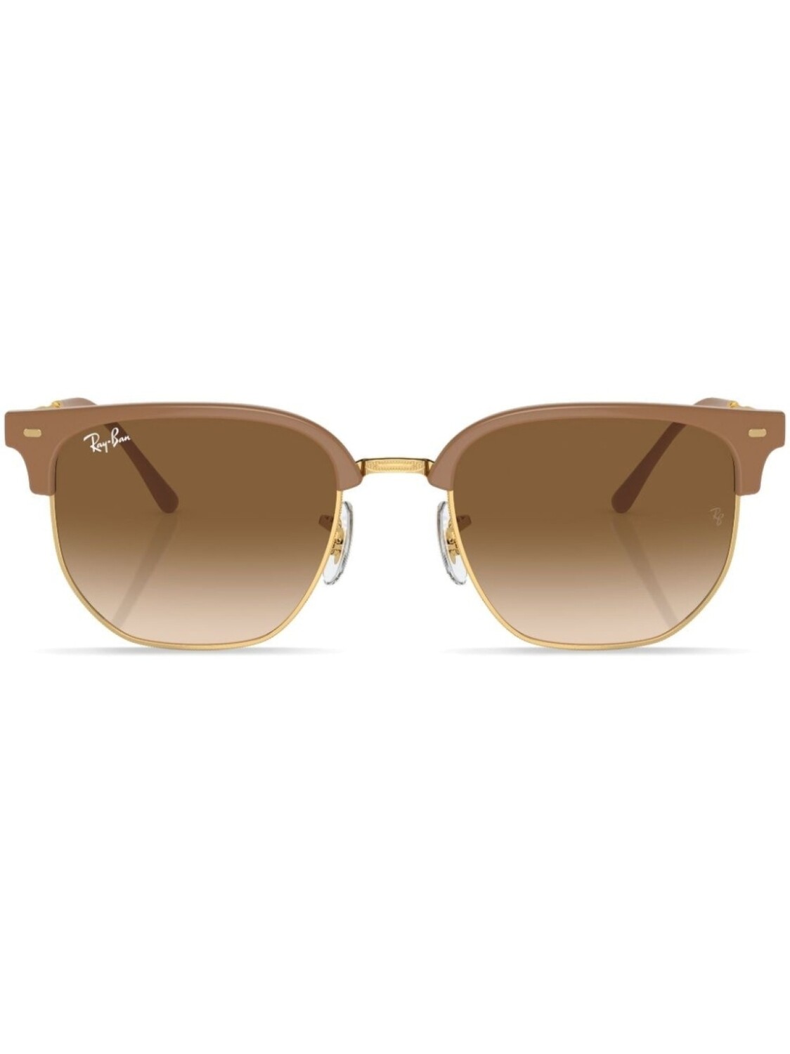 

Ray-Ban солнцезащитные очки New Clubmaster в квадратной оправе, коричневый