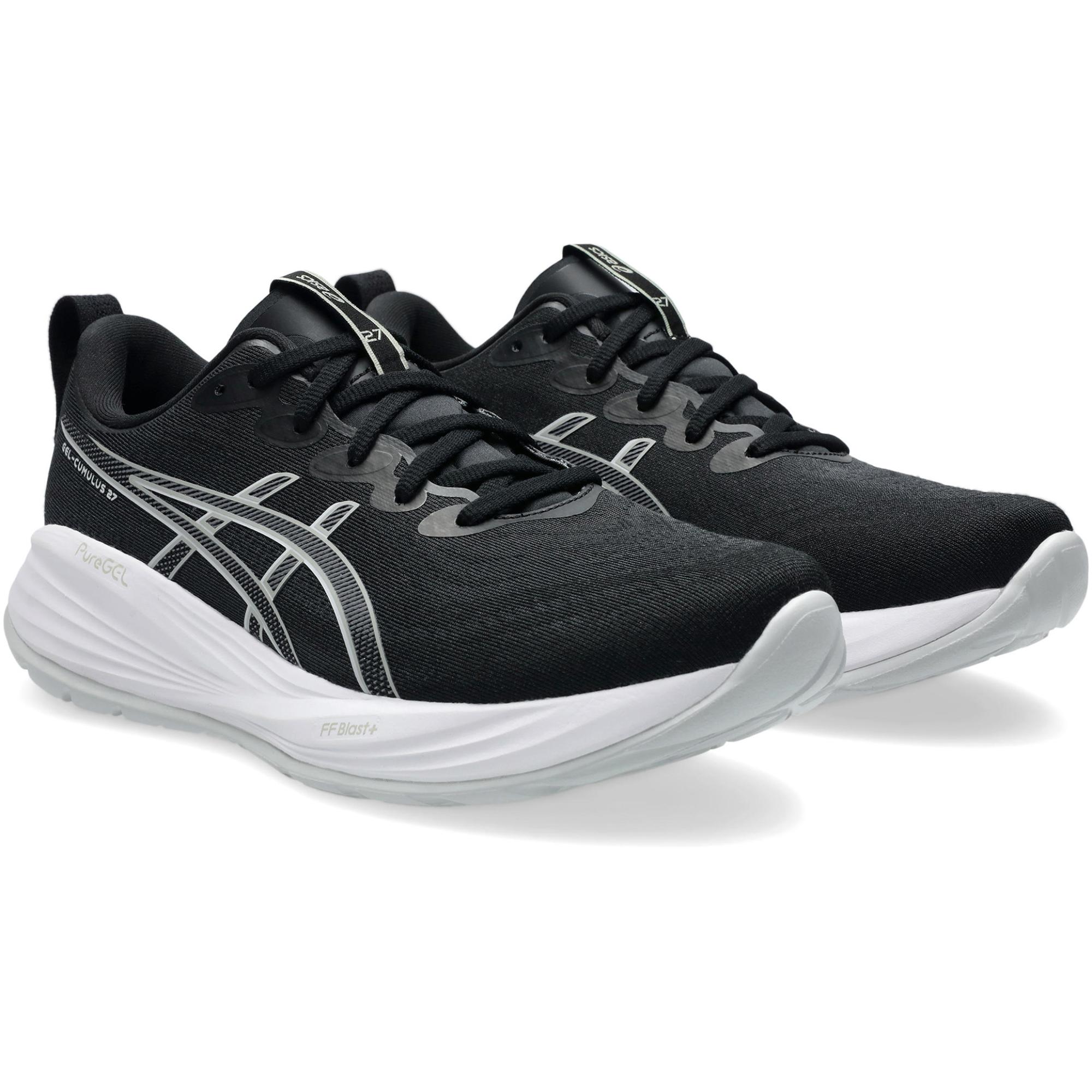 Мужские беговые кроссовки Gel Cumulus 27 Asics, Black/Concrete — фото 3
