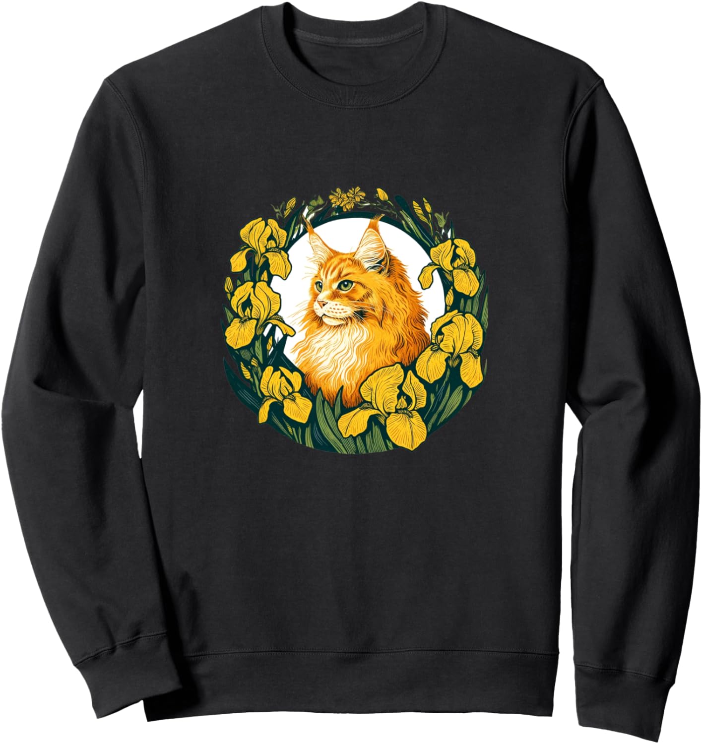 

Толстовка с изображением мейн-куна в тигровых полосках, рыже-оранжевого цвета Boss Bubb