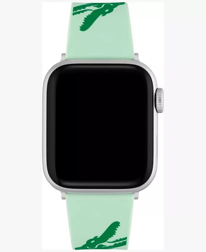 

Бирюзовый силиконовый ремешок с крокодиловым принтом для Apple Watch 38 мм/40 мм Lacoste, синий