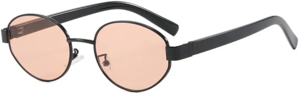 

Модные панк-очки для мужчин, маленькие овальные, для женщин, стильные солнцезащитные очки для вождения, летние очки для путешествий, защита от УФ-излучения UV400 VVTWSSW, Black Tea