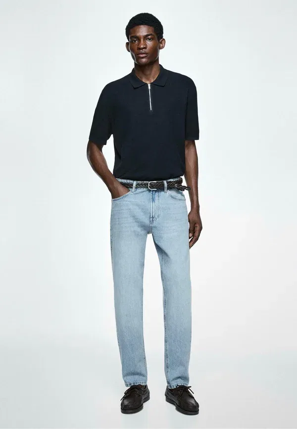 Джинсы зауженные прямые Massimo Dutti, светло-голубой — фото 2