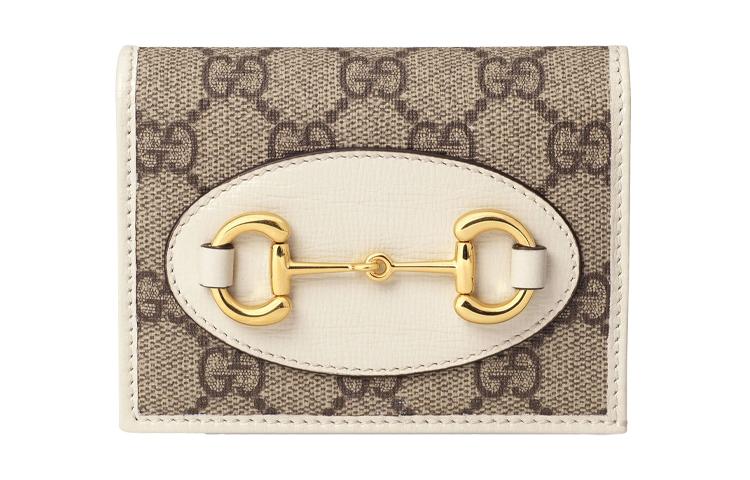 

GUCCI Кошелёк с логотипом Horsebit 1955 из ткани и кожи