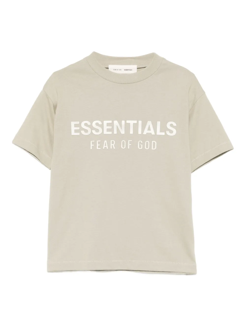 

Футболка с логотипом Fear Of God Essentials Kids, зеленый