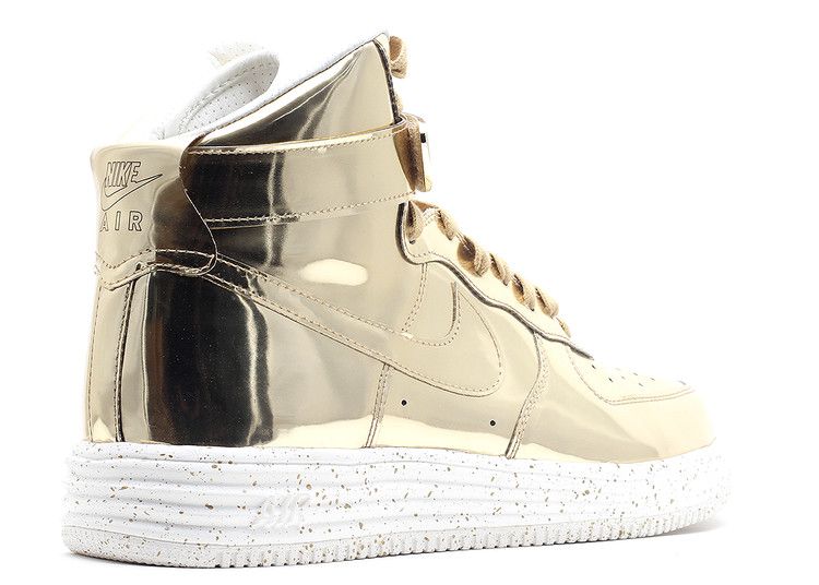 Кроссовки Nike Lunar Force 1 Hi Sp 'Liquid Gold', золотой — фото 3