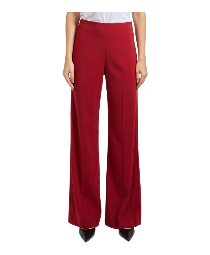 

Красные брюки-палаццо из эластичной креповой ткани. Patrizia Pepe, красный