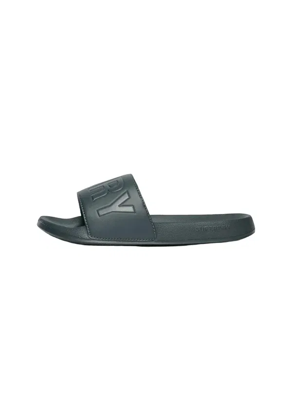 Тапочки Superdry code core pool sliders, тёмный серо-шиферный