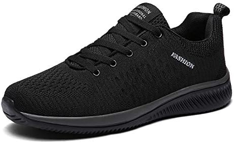 

Мужские модные легкие кроссовки для бега, комфортные, дышащие, износостойкие, амортизирующие с шнуровкой для бега на улице, прогулок и походов Hhhchpm, черный