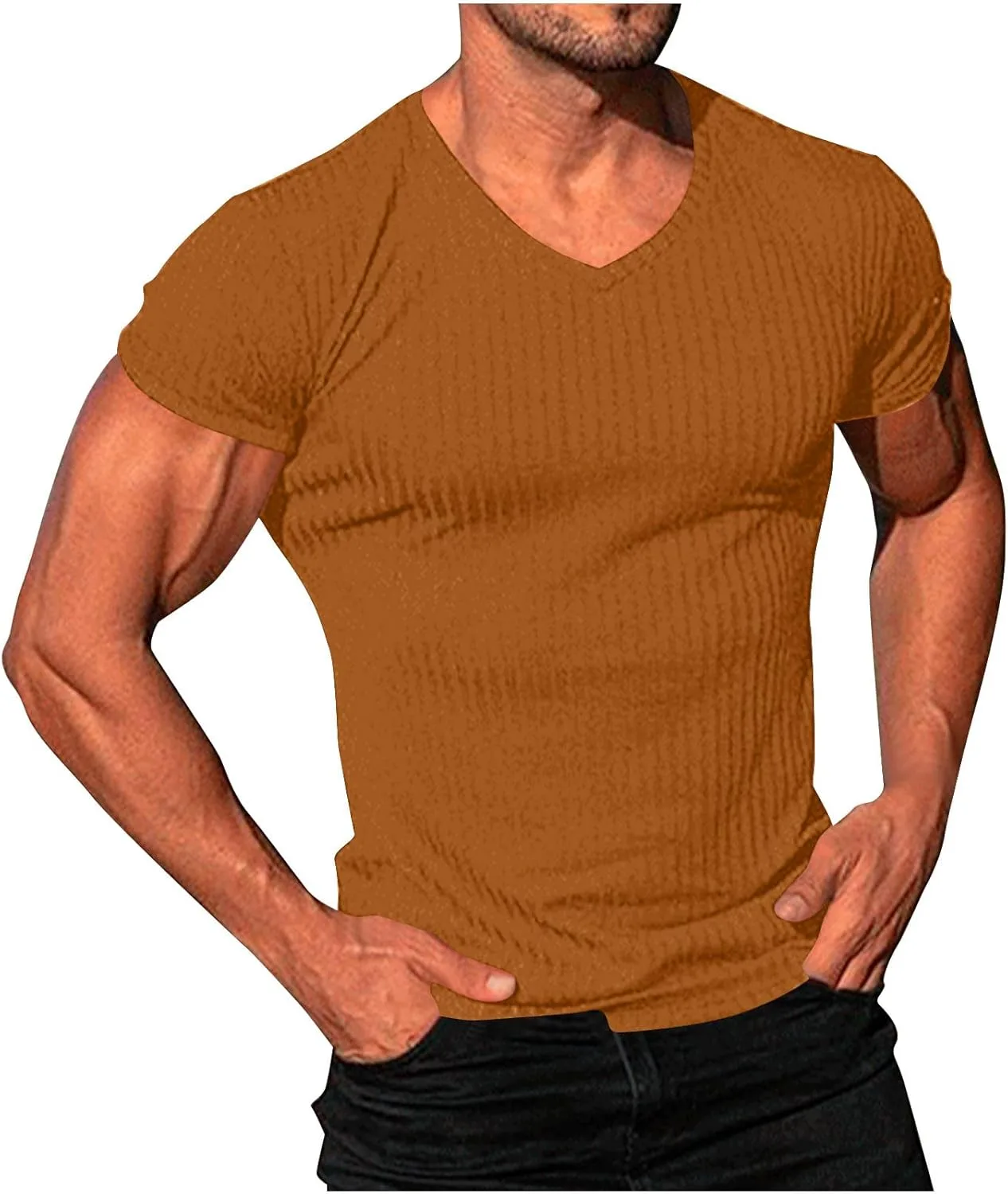 

Мужская футболка V-образного выреза Stretch Slim Fit