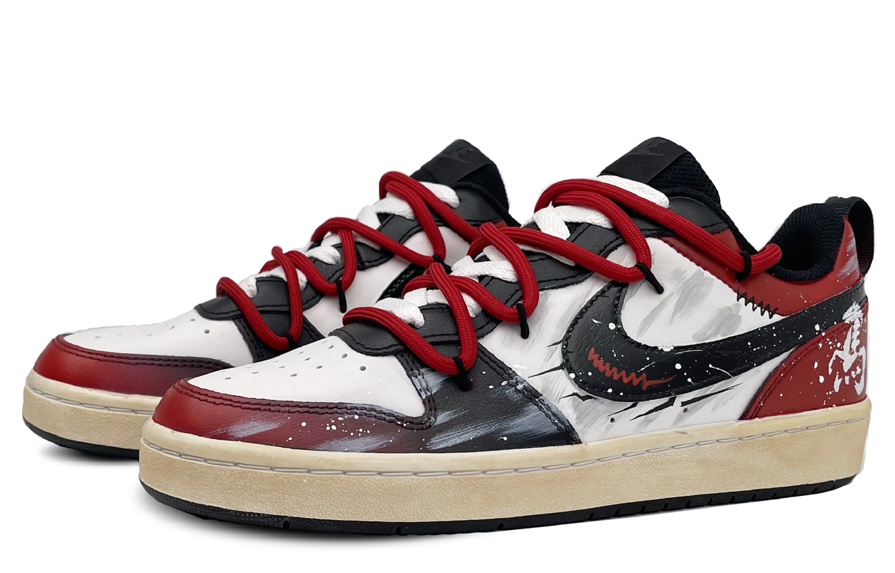 Nike Кроссовки для скейтбординга Court Borough Low top Kids' Black Red для подростков — фото 4