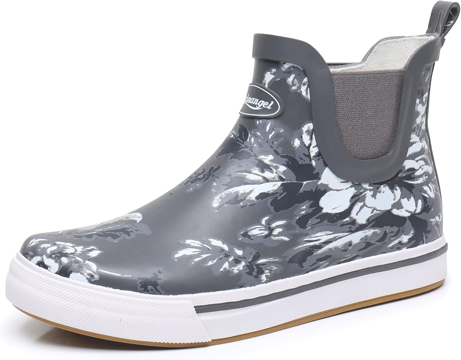 

Дождевые сапоги RAINANGEL для женщин и мужчин, унисекс, до щиколотки, противоскользящие, удобные, легкие, для работы в саду и на открытом воздухе, водонепроницаемые сапоги для рыбалки, серый