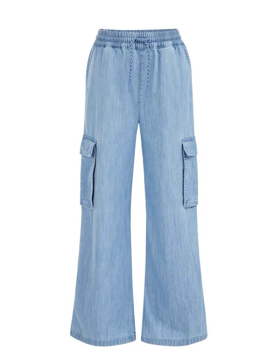 

Брюки WE Fashion Wide leg Pants, светло-голубой