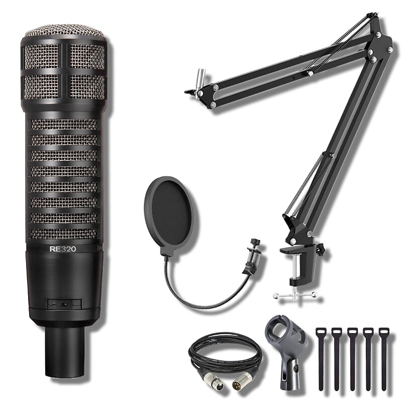 

Динамический микрофон Electro-Voice RE320, BOOMARM1, XLR, Pop, Cable Ties